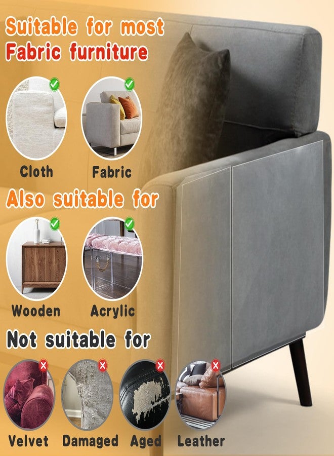 Acostop Cat Scratch Furniture Protector - Specially Designed for Fabric Furniture, Easy to Remove Anti-Scratch Couch Protector from Cat, No Pins, 8 Pack - Image 4